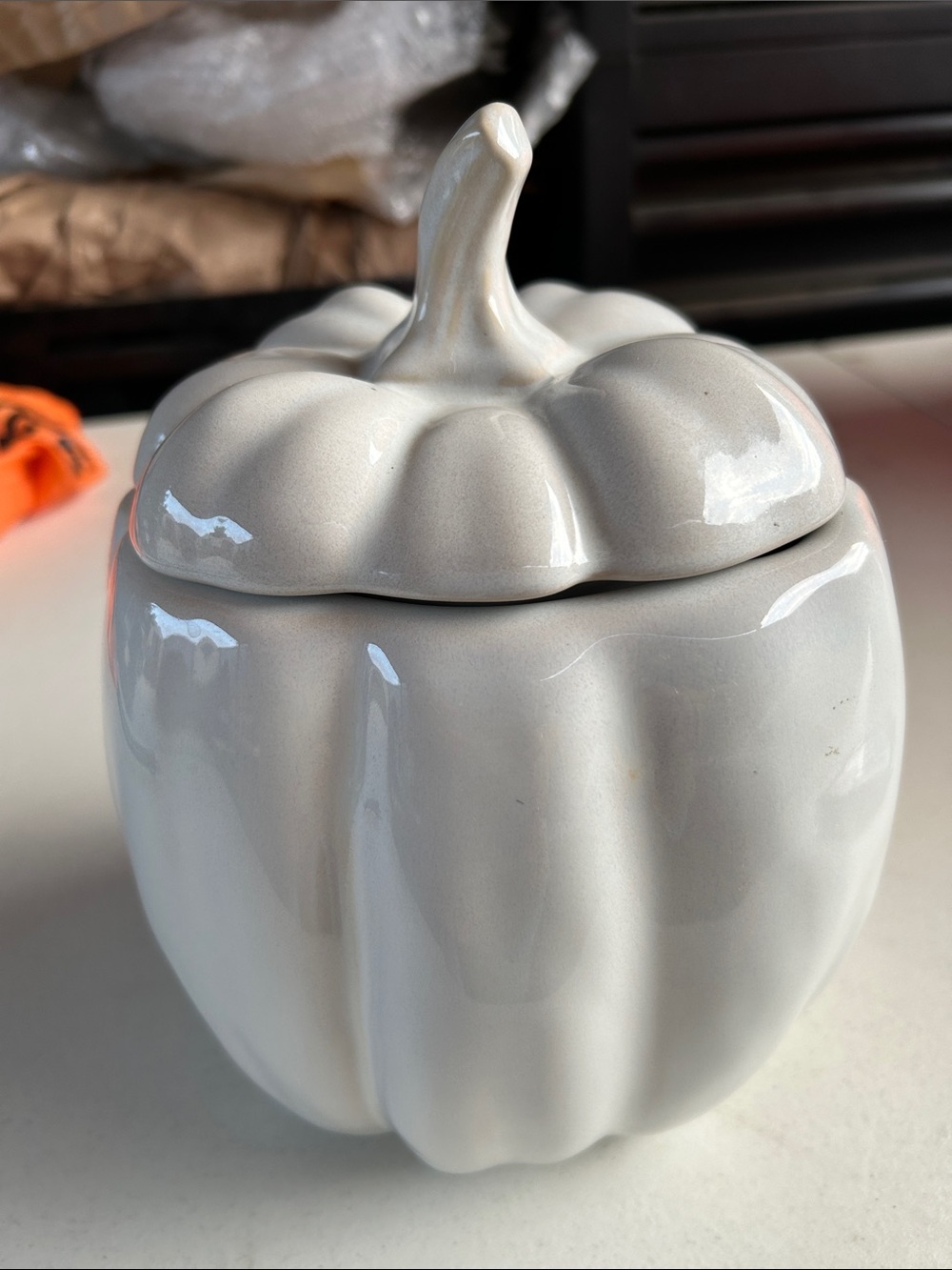 Threshold Ceramic Pumpkin Jar with lid